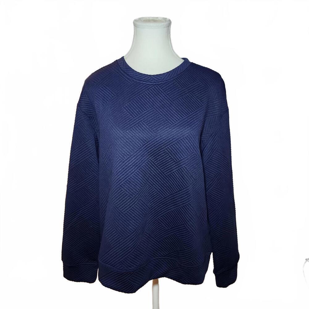 Double Take NWT Women's Navy Blue Sweatshirt Size M